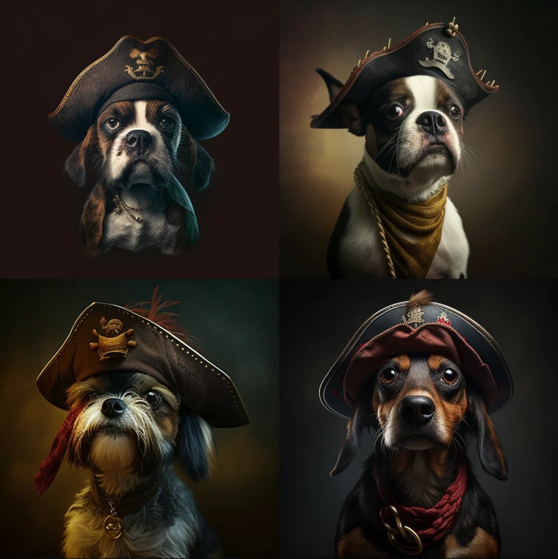 dog with pirate hat
