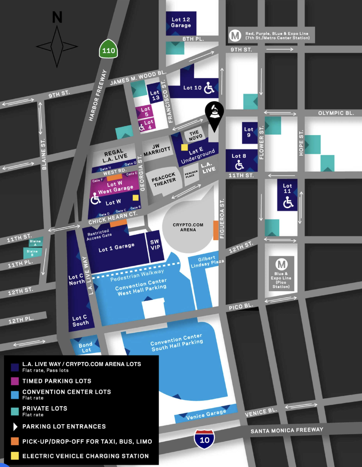Grammy museum location map