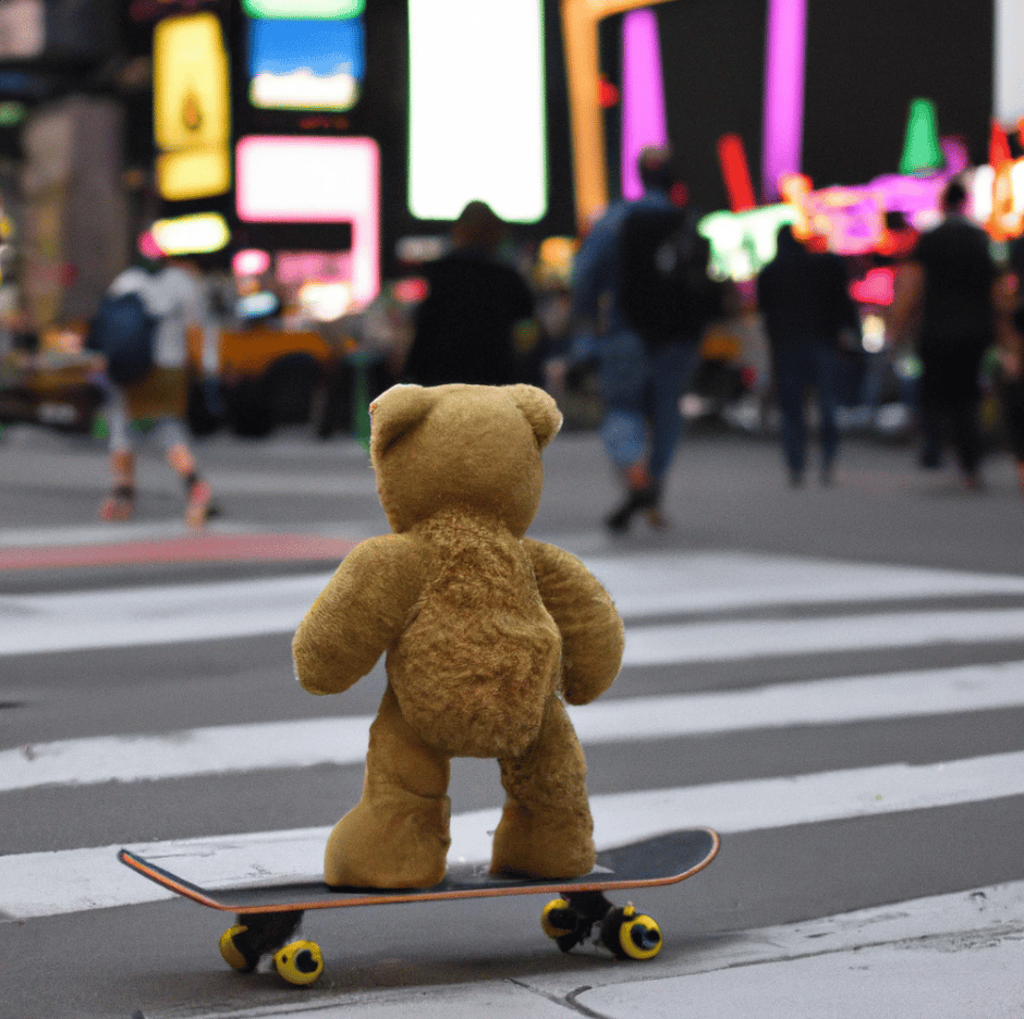 teddybear-skateboarding