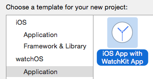 New Xcode Project for WatchOS