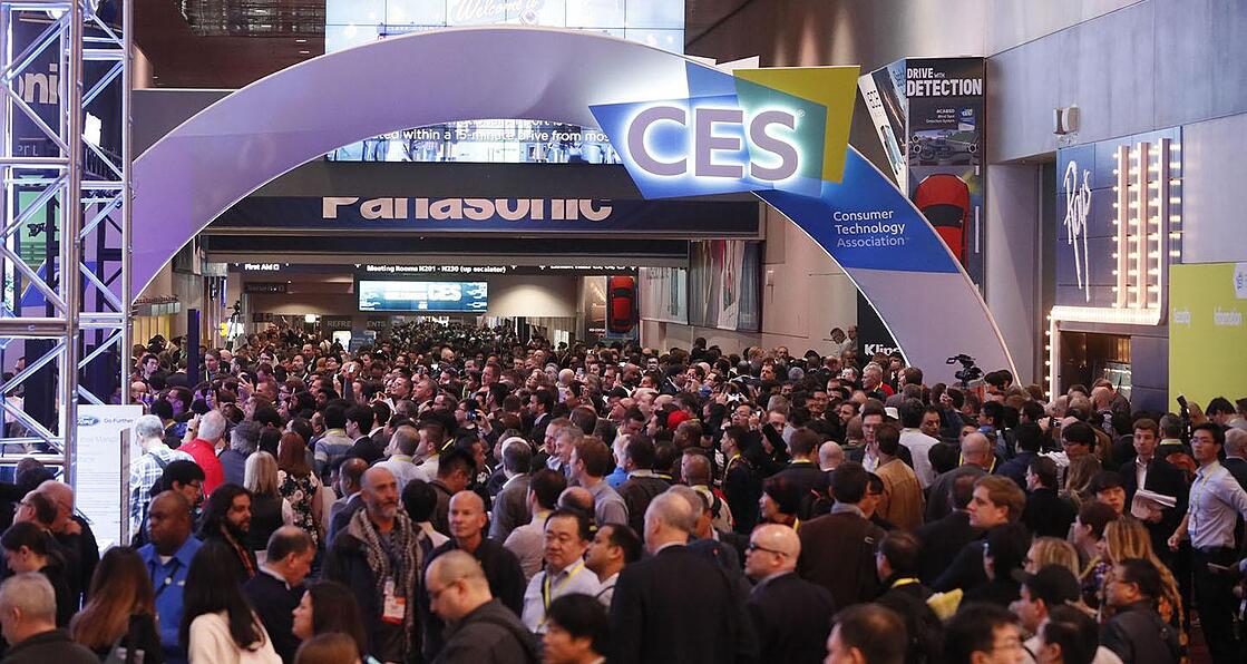 A small part of the 170,000 attendees at CES 2020