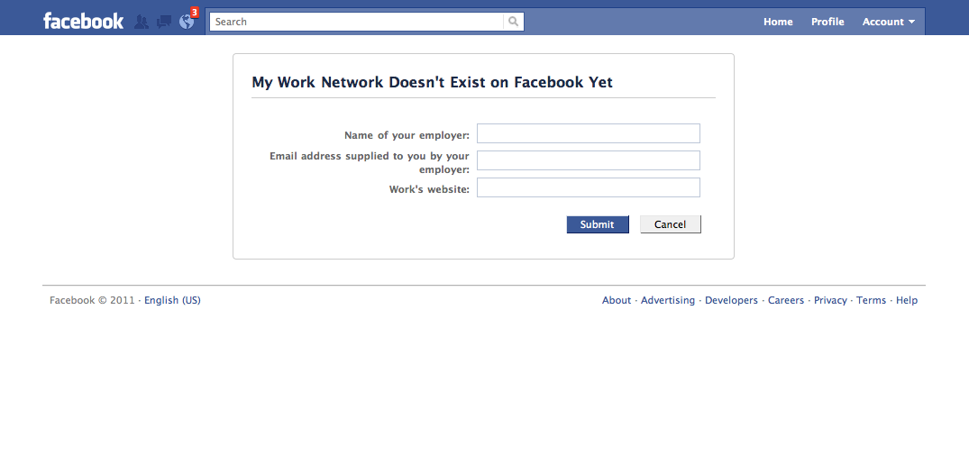 how to create a new facebook network