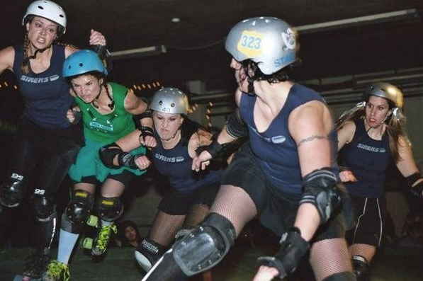 Hayli dominates the roller derby rink as Stabitha
