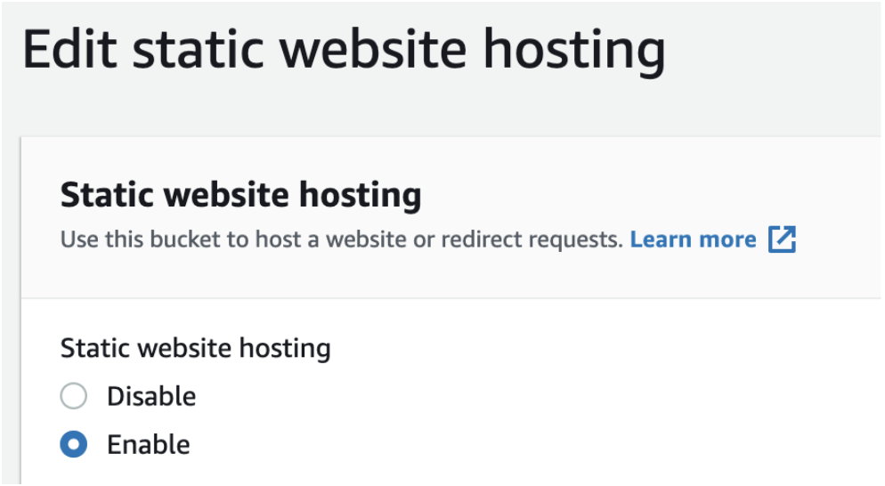 Static Website Hosting
