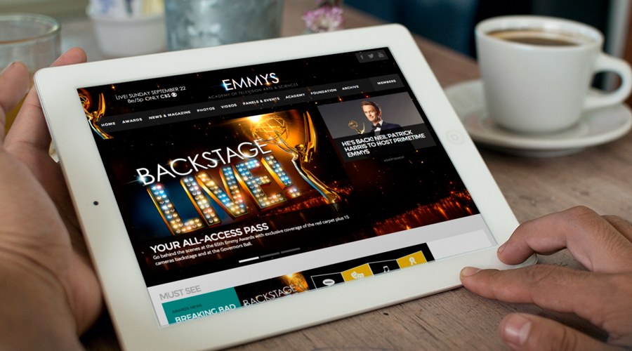 Emmys.com on iPad