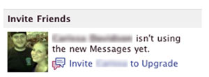 facebook messages invite