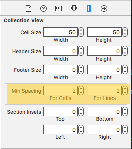 Xcode Collection View Spacing UI