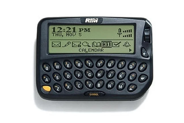A blackberry phone from 1999